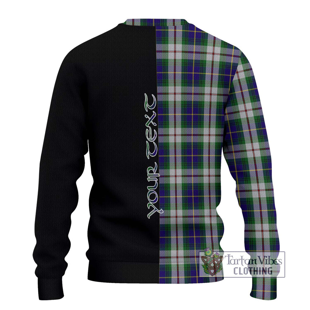 MacLeod Of Californian Tartan Knitted Sweater with Family Crest and Half Of Me Style - Tartanvibesclothing Shop