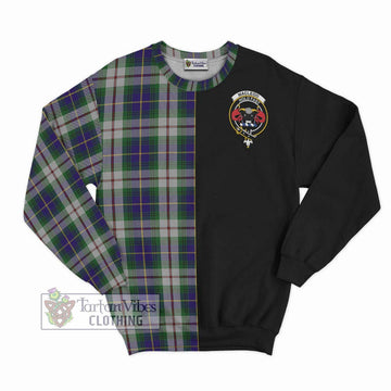 MacLeod Of Californian Tartan Sweatshirt with Family Crest and Half Of Me Style