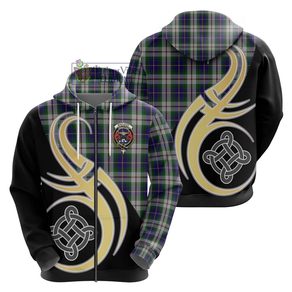 MacLeod Of Californian Tartan Hoodie with Family Crest and Celtic Symbol Style - Tartan Vibes Clothing