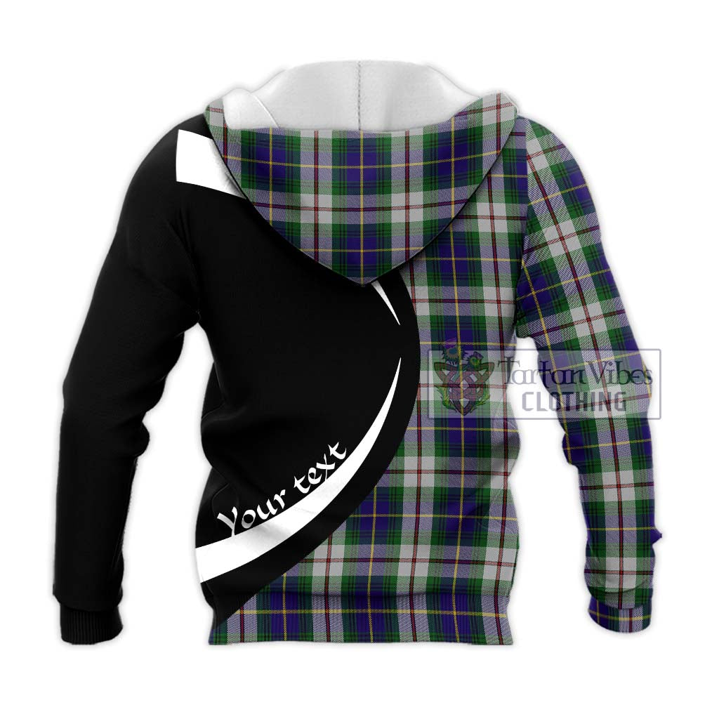 MacLeod Of Californian Tartan Knitted Hoodie with Family Crest Circle Style - Tartan Vibes Clothing