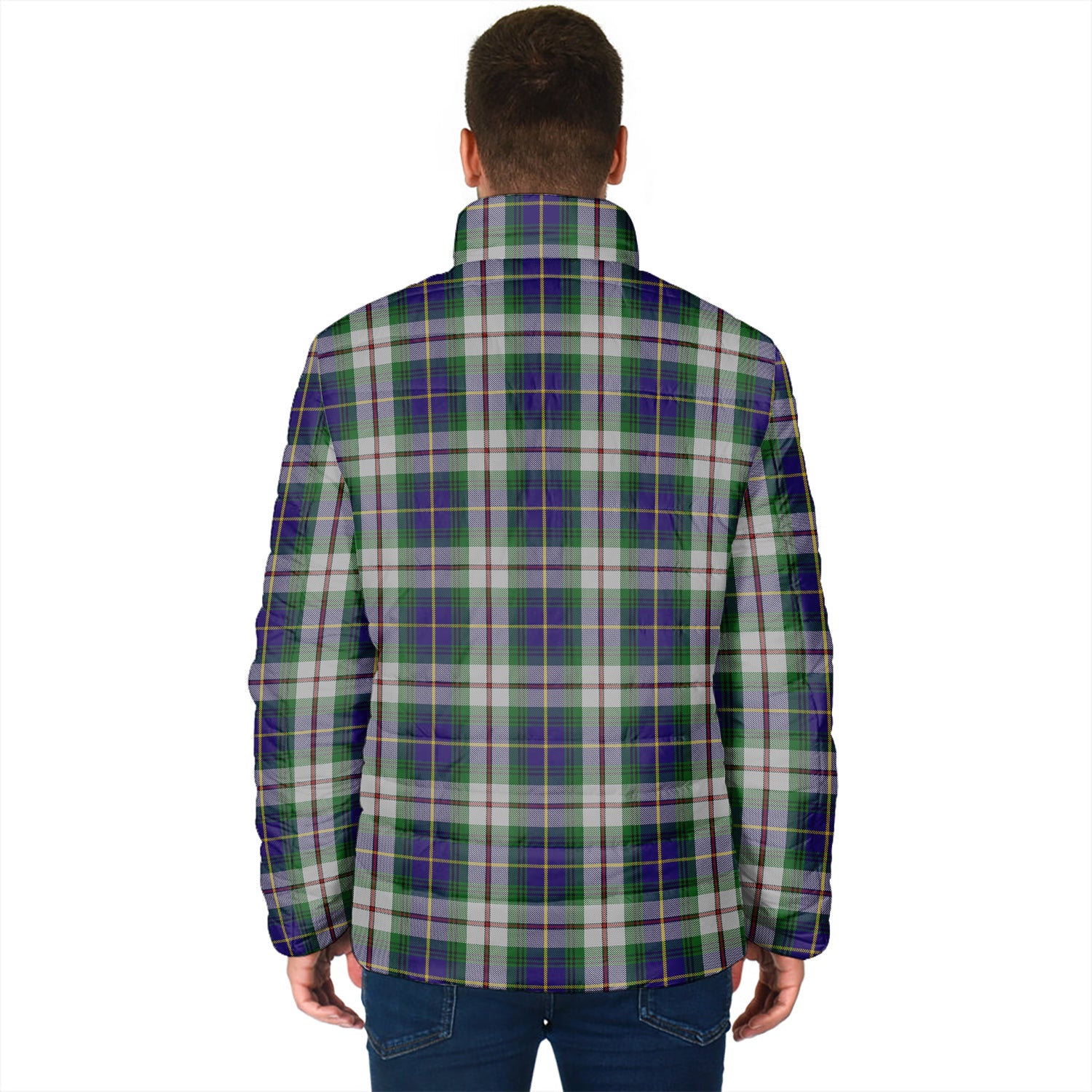 MacLeod Of Californian Tartan Padded Jacket with Family Crest - Tartan Vibes Clothing