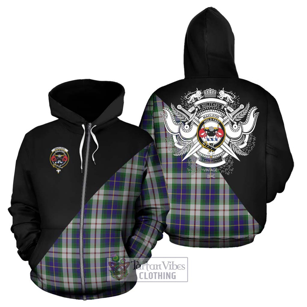 MacLeod Of Californian Tartan Hoodie with Family Crest and Military Logo Style - Tartanvibesclothing Shop