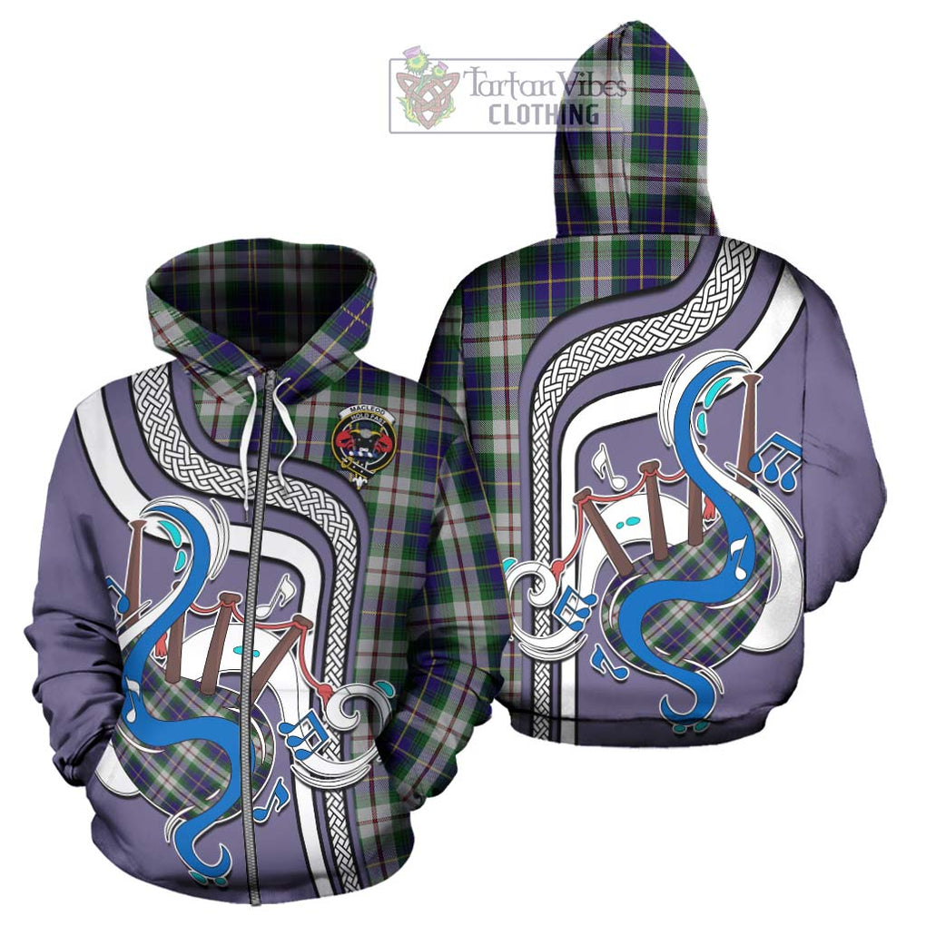 MacLeod Of Californian Tartan Hoodie with Epic Bagpipe Style - Tartanvibesclothing Shop