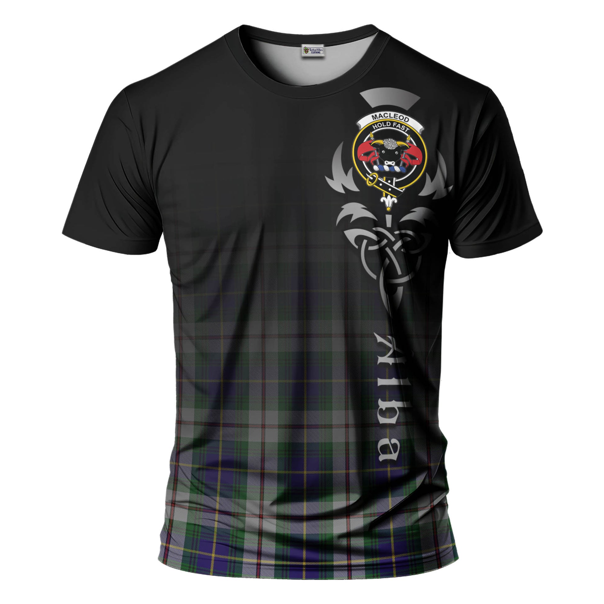 Tartan Vibes Clothing MacLeod Of Californian Tartan T-Shirt Featuring Alba Gu Brath Family Crest Celtic Inspired