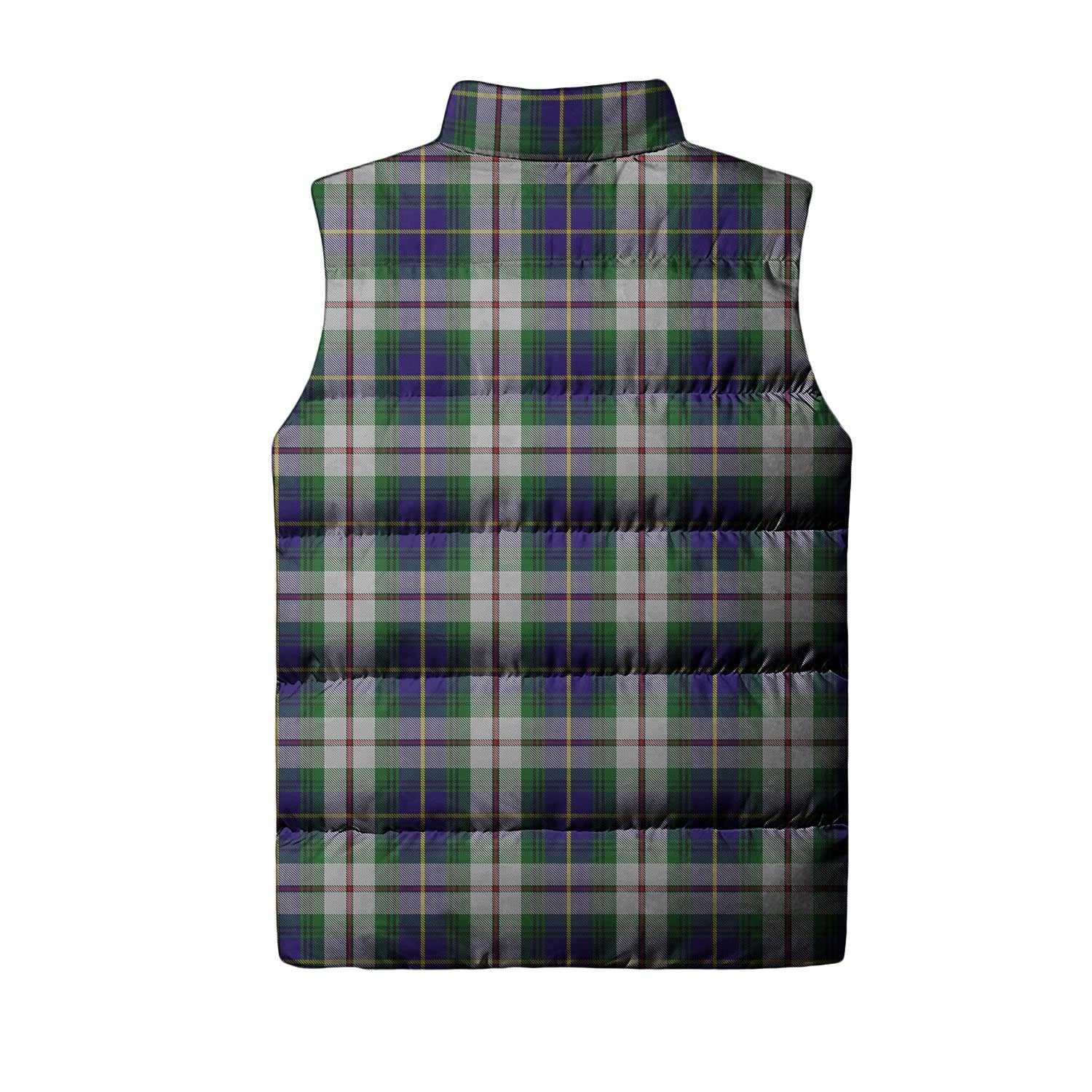 MacLeod Of Californian Tartan Sleeveless Puffer Jacket with Family Crest - Tartanvibesclothing