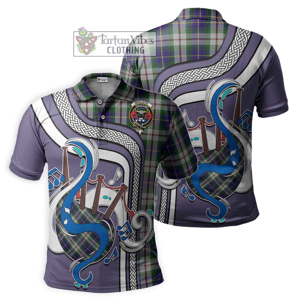 Tartan Vibes Clothing MacLeod Of Californian Tartan Polo Shirt with Epic Bagpipe Style