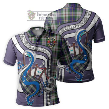 MacLeod Of Californian Tartan Polo Shirt with Epic Bagpipe Style