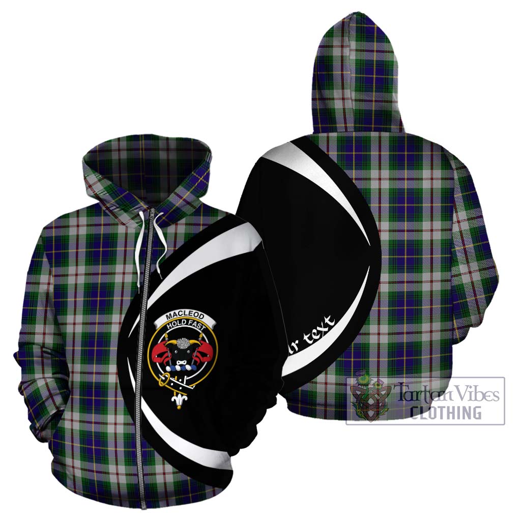 MacLeod Of Californian Tartan Hoodie with Family Crest Circle Style - Tartan Vibes Clothing