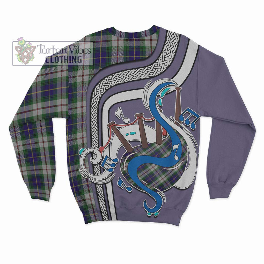 Tartan Vibes Clothing MacLeod Of Californian Tartan Sweatshirt with Epic Bagpipe Style