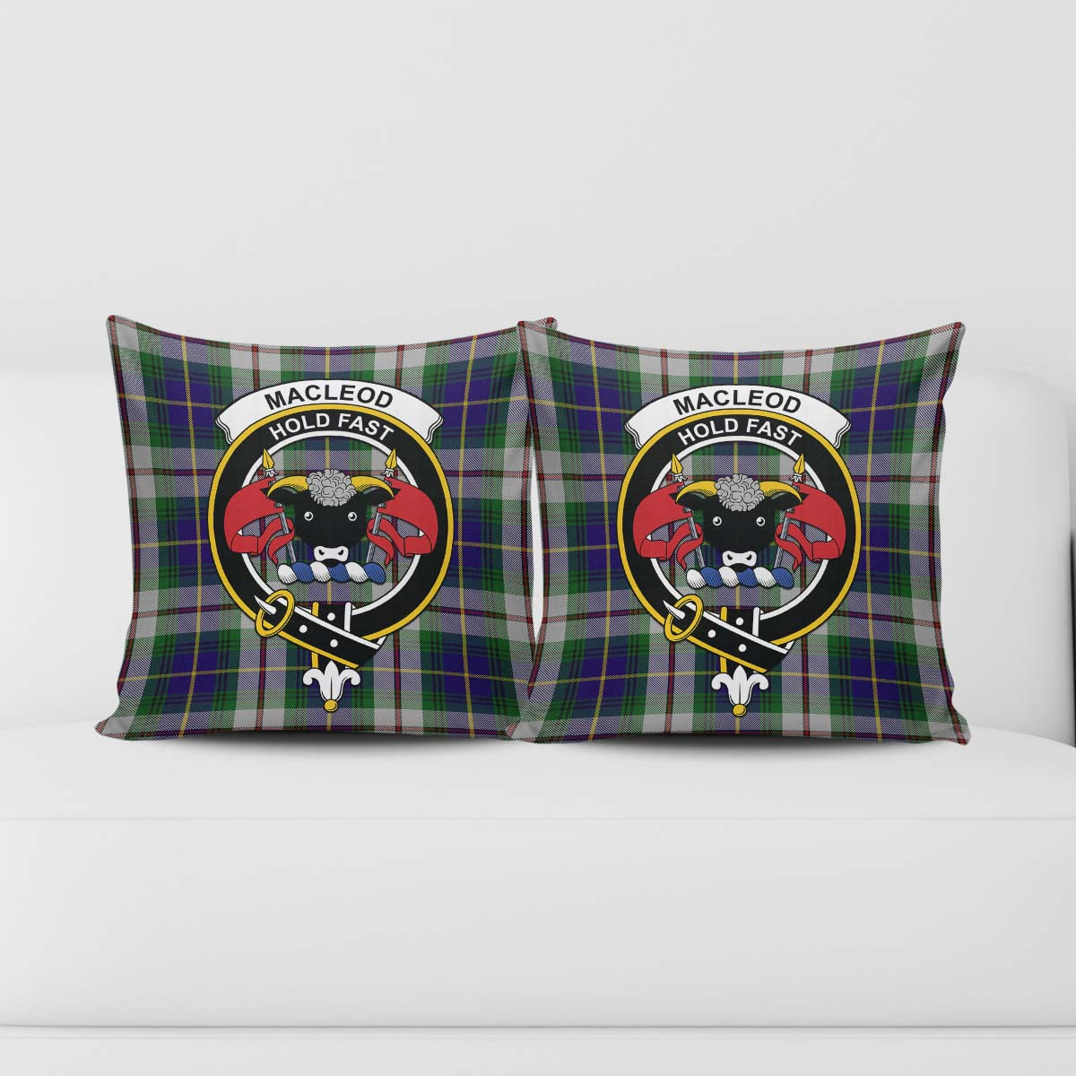 MacLeod Of Californian Tartan Pillow Cover with Family Crest - Tartanvibesclothing