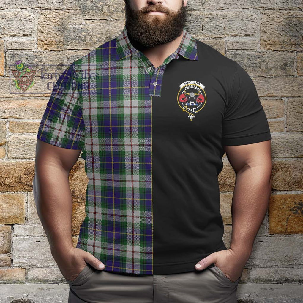 MacLeod Of Californian Tartan Polo Shirt with Family Crest and Half Of Me Style - Tartanvibesclothing Shop