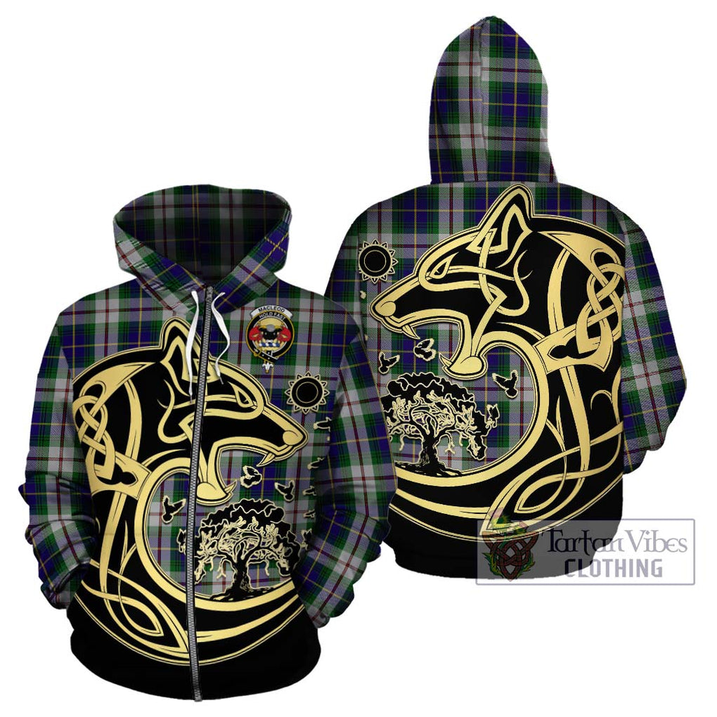 MacLeod Of Californian Tartan Hoodie with Family Crest Celtic Wolf Style - Tartan Vibes Clothing