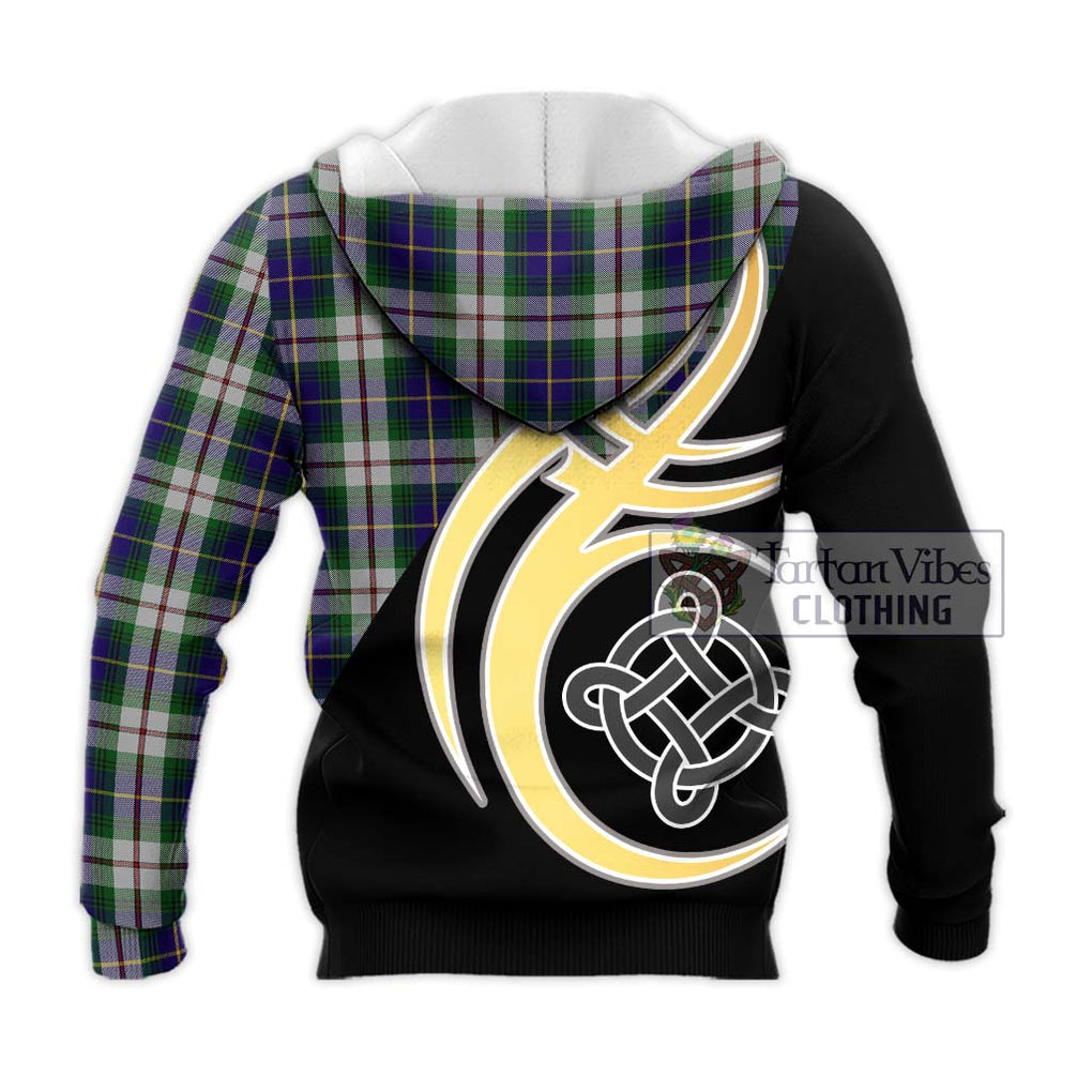 MacLeod Of Californian Tartan Knitted Hoodie with Family Crest and Celtic Symbol Style - Tartan Vibes Clothing