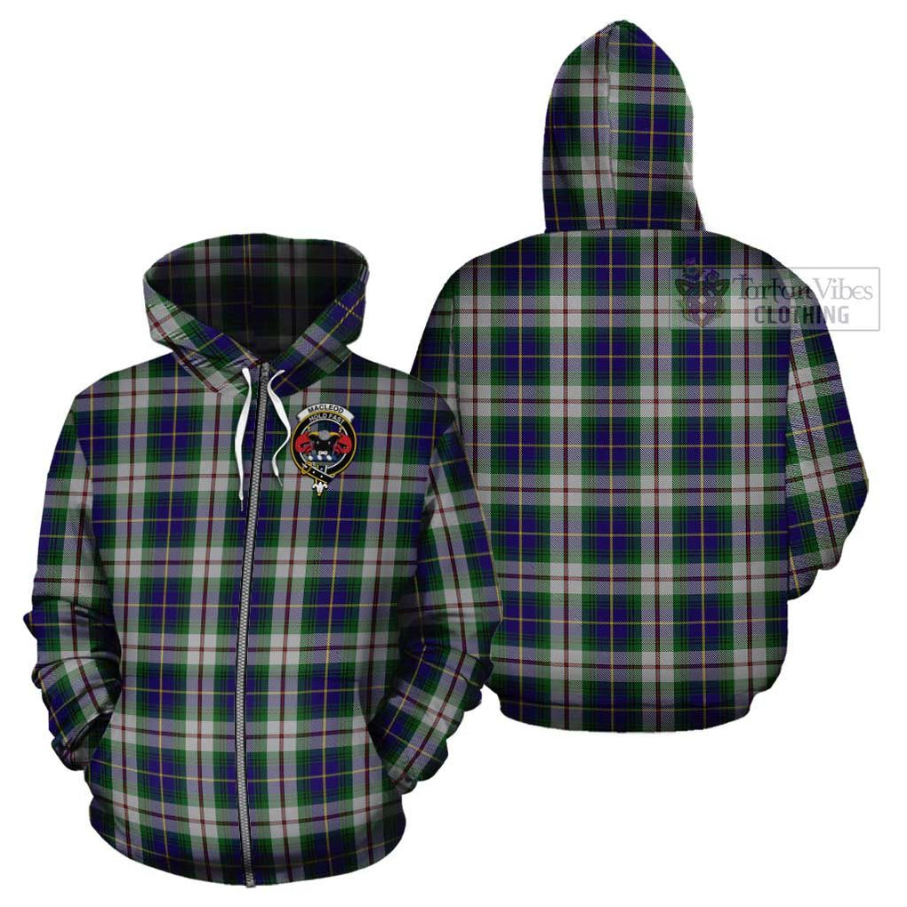 MacLeod Of Californian Tartan Cotton Hoodie with Family Crest Zip Hoodie - Tartan Vibes Clothing