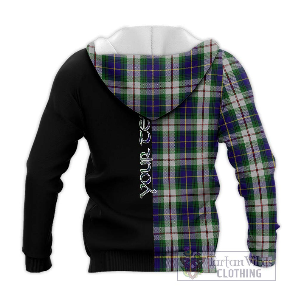 MacLeod Of Californian Tartan Knitted Hoodie with Family Crest and Half Of Me Style - Tartanvibesclothing Shop