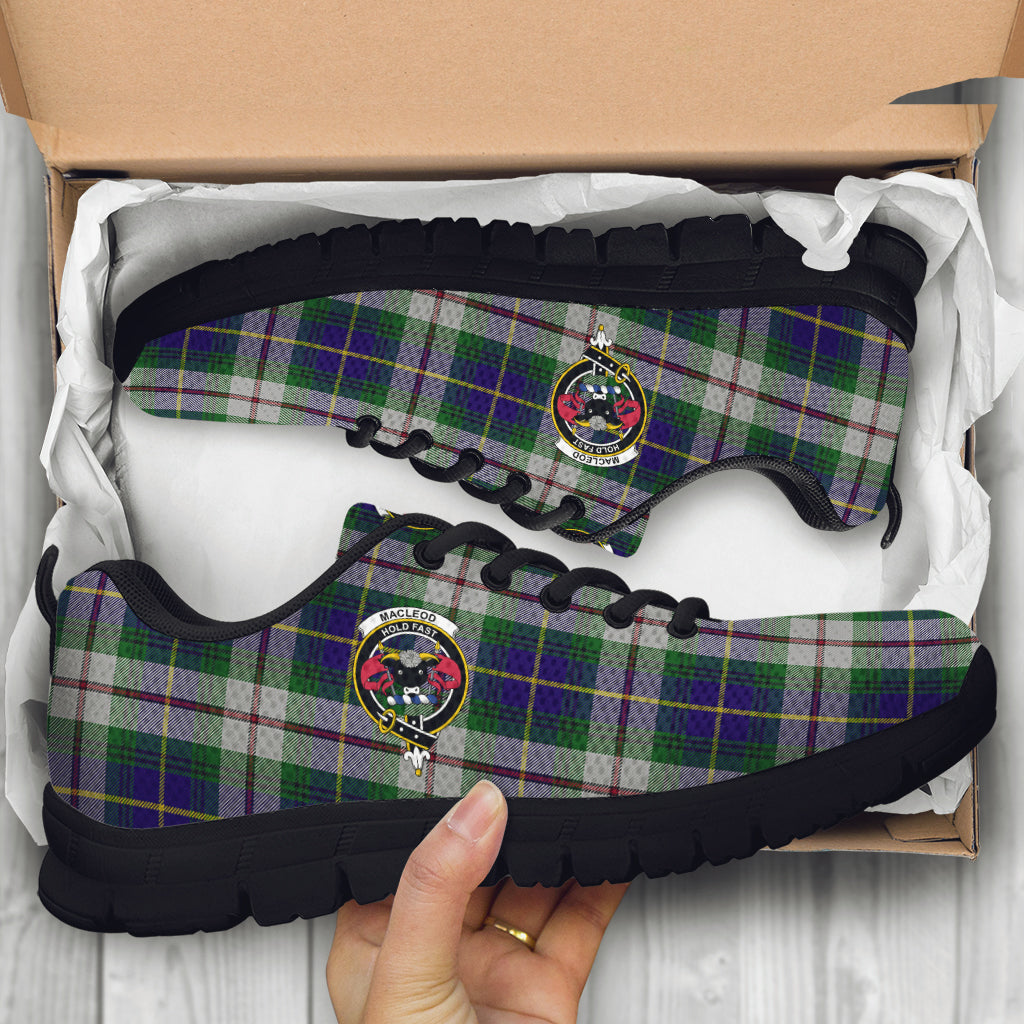 MacLeod Of Californian Tartan Sneakers with Family Crest - Tartan Vibes Clothing