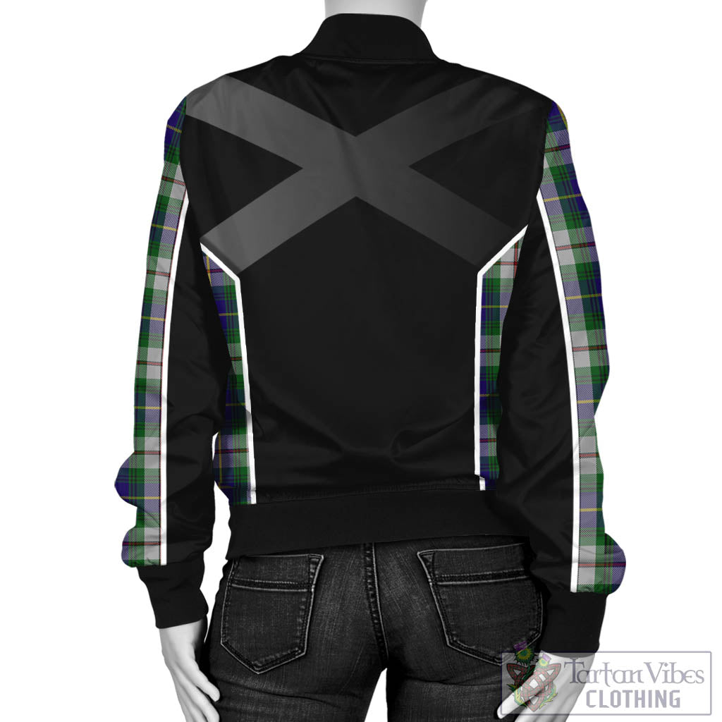 Tartan Vibes Clothing MacLeod Of Californian Tartan Bomber Jacket with Family Crest and Scottish Thistle Vibes Sport Style