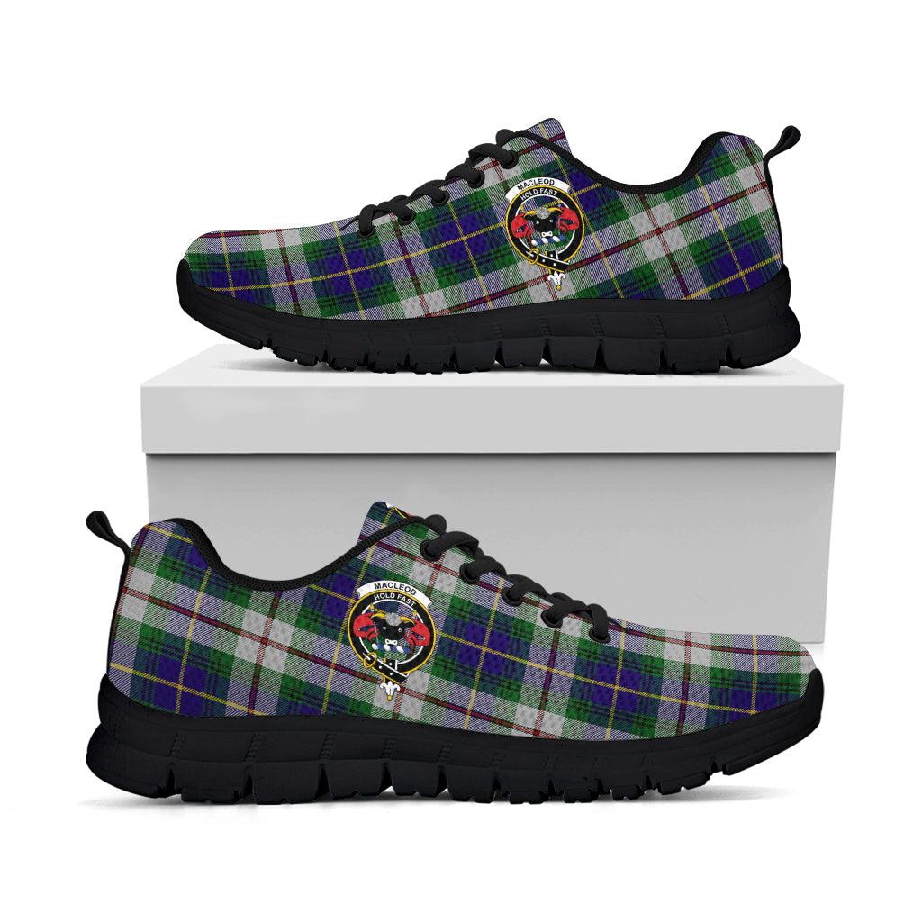 MacLeod Of Californian Tartan Sneakers with Family Crest - Tartan Vibes Clothing