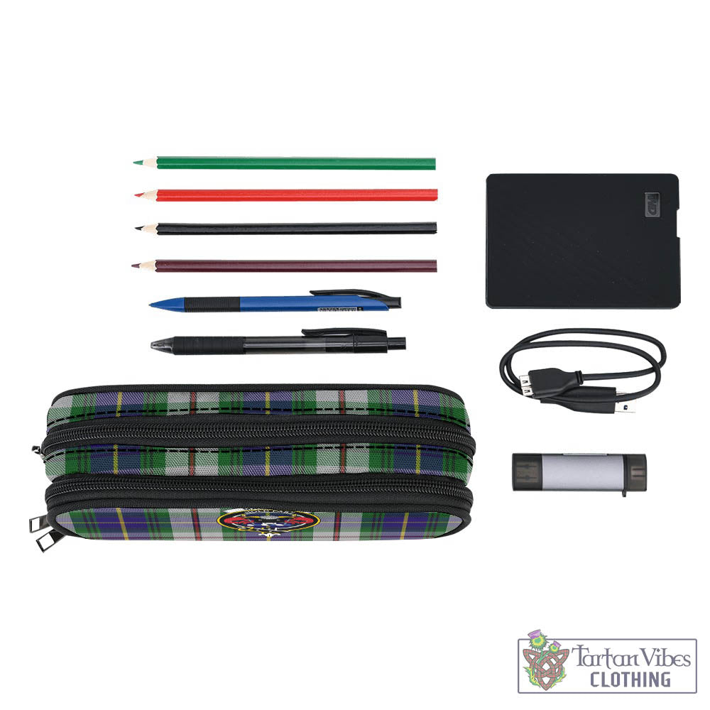 Tartan Vibes Clothing MacLeod Of Californian Tartan Pen and Pencil Case with Family Crest