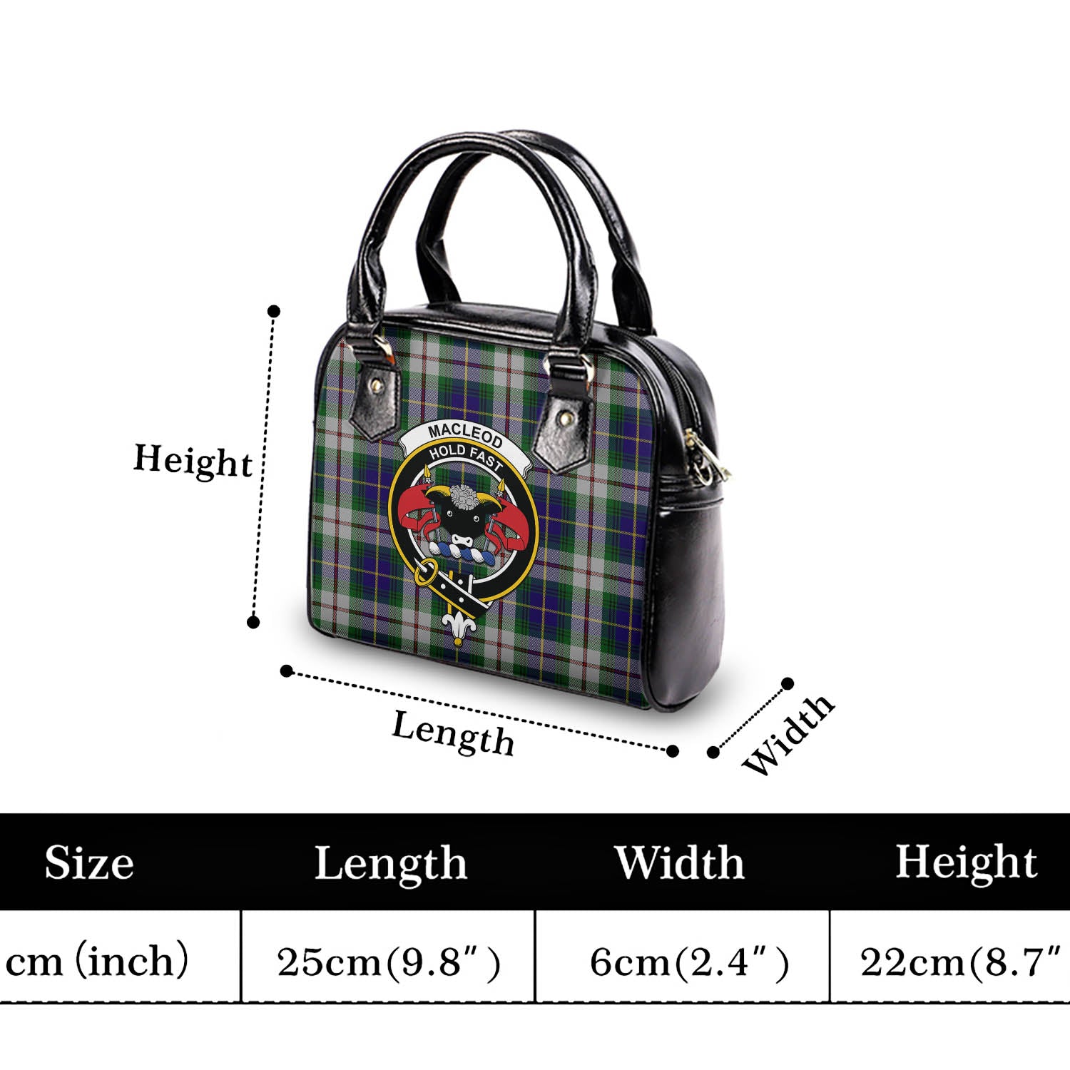 MacLeod Of Californian Tartan Shoulder Handbags with Family Crest - Tartanvibesclothing