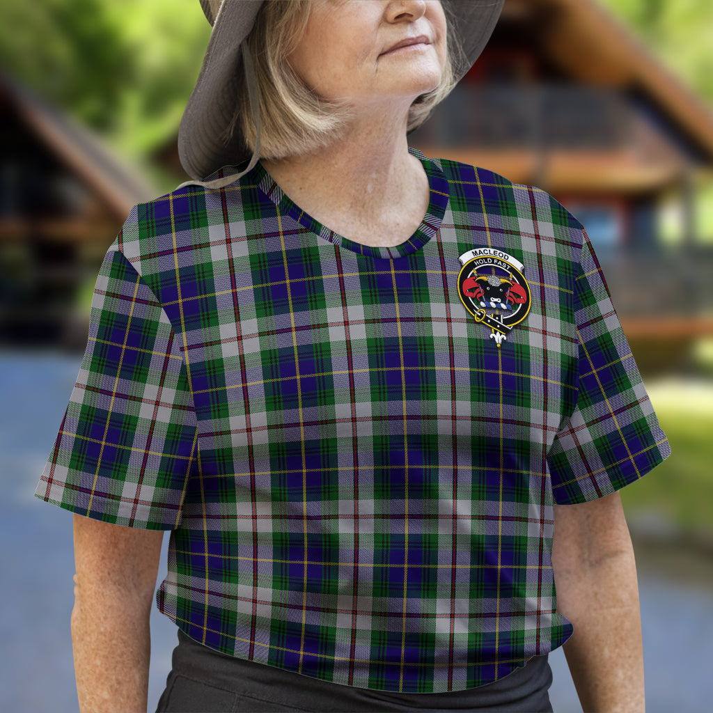 MacLeod Of Californian Tartan T-Shirt with Family Crest - Tartan Vibes Clothing