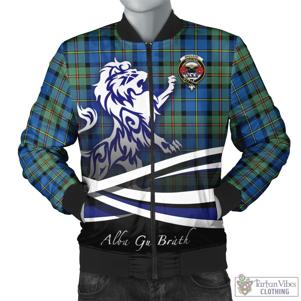 Tartan Vibes Clothing MacLeod of Harris Ancient Tartan Bomber Jacket with Alba Gu Brath Regal Lion Emblem