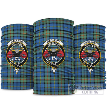 MacLeod of Harris Ancient Tartan Neck Gaiters, Tartan Bandanas, Tartan Head Band with Family Crest