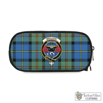 MacLeod of Harris Ancient Tartan Pen and Pencil Case with Family Crest