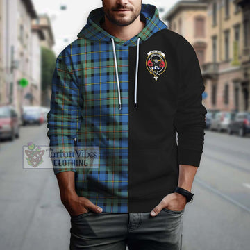 MacLeod of Harris Ancient Tartan Hoodie with Family Crest and Half Of Me Style