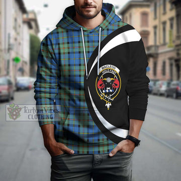 MacLeod of Harris Ancient Tartan Hoodie with Family Crest Circle Style