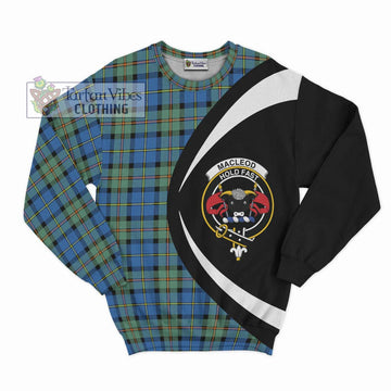 MacLeod of Harris Ancient Tartan Sweatshirt with Family Crest Circle Style