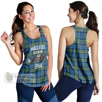 MacLeod of Harris Ancient Tartan Women's Racerback Tanks with Family Crest DNA In Me Style