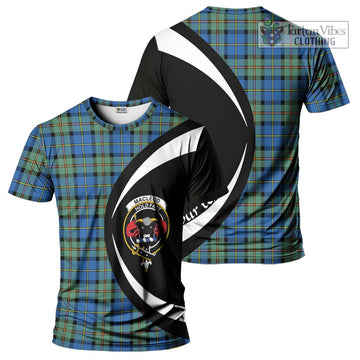 MacLeod of Harris Ancient Tartan T-Shirt with Family Crest Circle Style