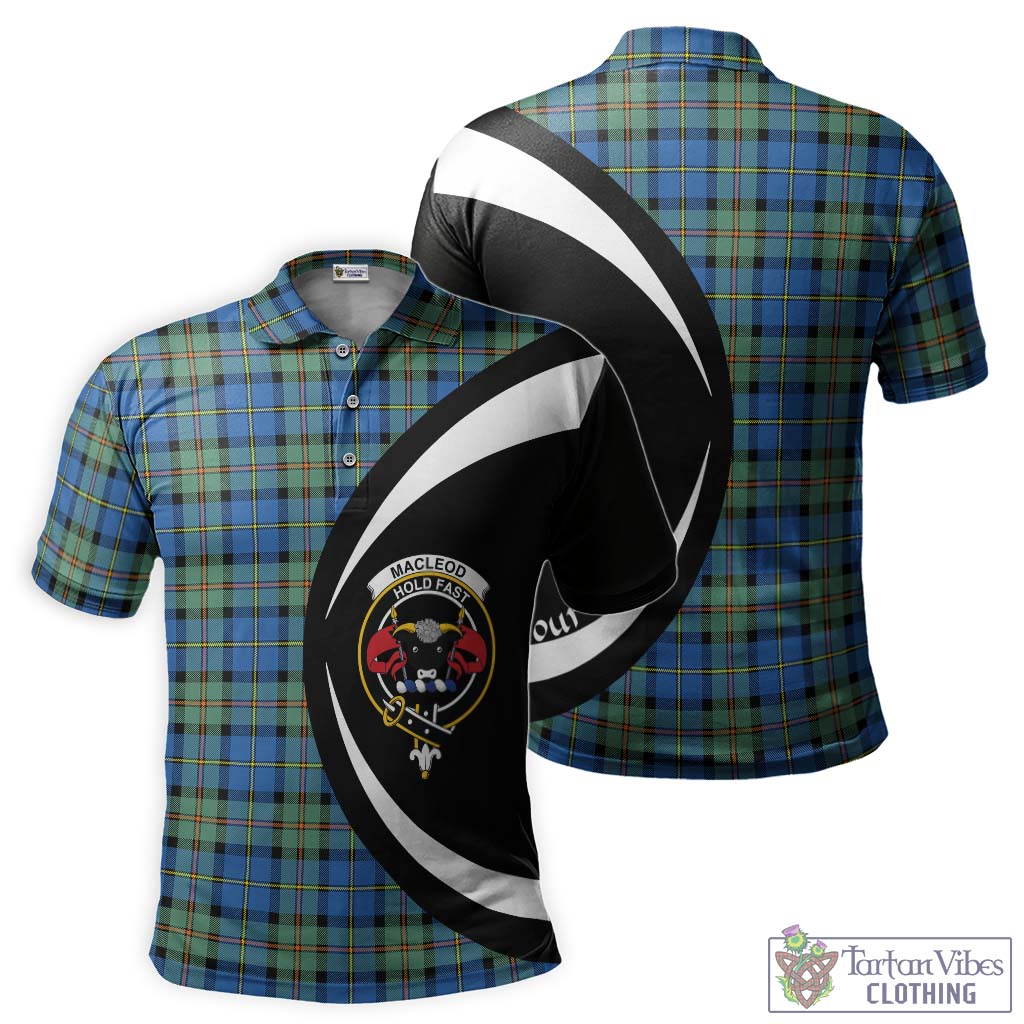 MacLeod of Harris Ancient Tartan Men's Polo Shirt with Family Crest Circle Style Kid - Tartan Vibes Clothing