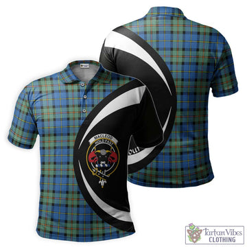 MacLeod of Harris Ancient Tartan Men's Polo Shirt with Family Crest Circle Style