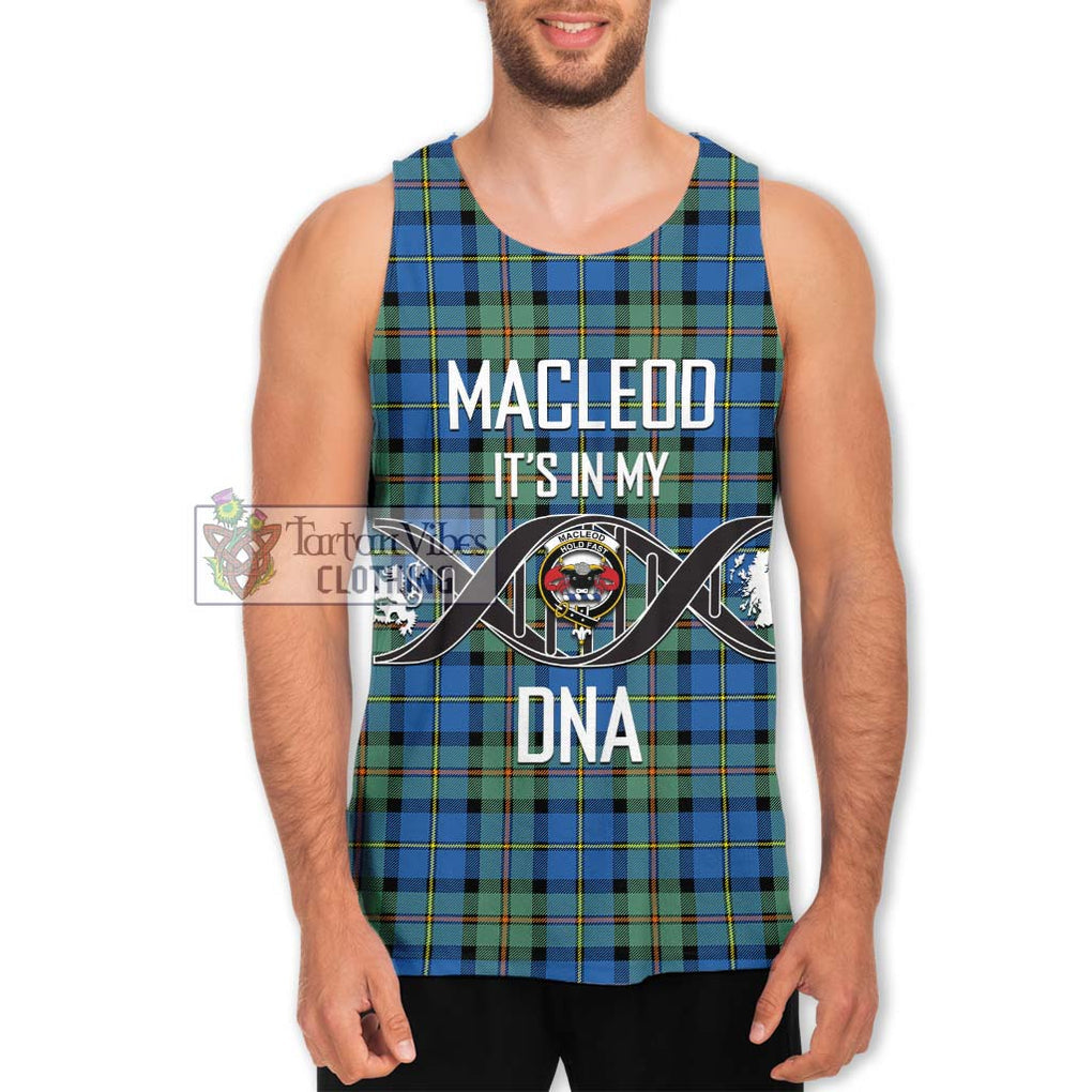 MacLeod of Harris Ancient Tartan Men's Tank Top with Family Crest DNA In Me Style Men - Tartanvibesclothing Shop