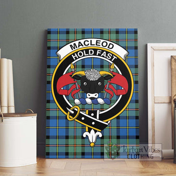 MacLeod of Harris Ancient Tartan Canvas Print Wall Art with Family Crest