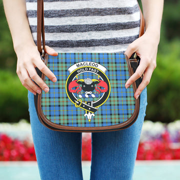 MacLeod of Harris Ancient Tartan Saddle Bag with Family Crest