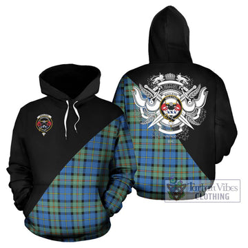 MacLeod of Harris Ancient Tartan Hoodie with Family Crest and Military Logo Style