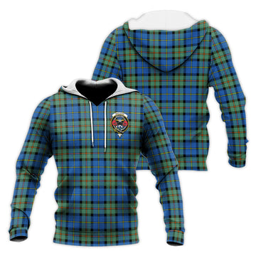 MacLeod of Harris Ancient Tartan Knitted Hoodie with Family Crest