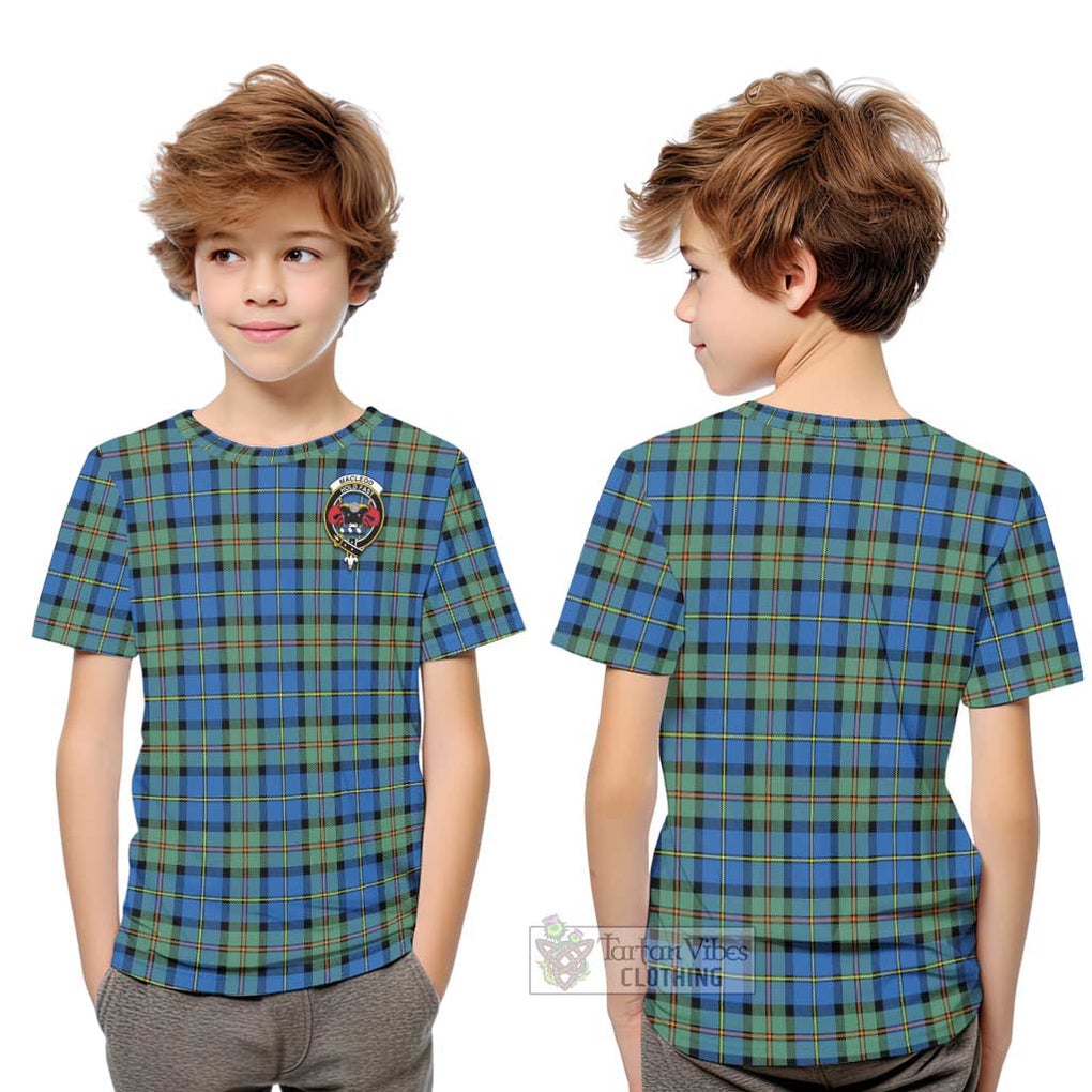 MacLeod of Harris Ancient Tartan Kid T-Shirt with Family Crest Youth XL Size14 - Tartanvibesclothing Shop