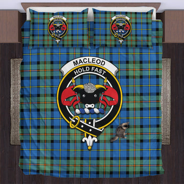 MacLeod of Harris Ancient Tartan Bedding Set with Family Crest