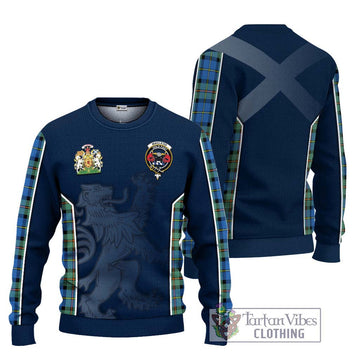 MacLeod of Harris Ancient Tartan Ugly Sweater with Family Crest and Lion Rampant Vibes Sport Style