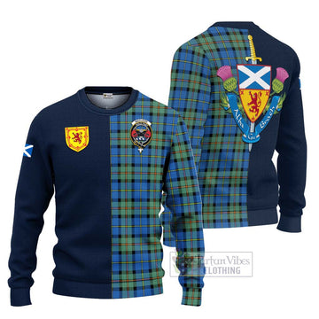 MacLeod of Harris Ancient Tartan Ugly Sweater with Scottish Lion Royal Arm Half Style