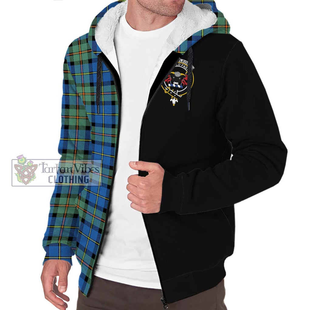 MacLeod of Harris Ancient Tartan Sherpa Hoodie with Family Crest and Half Of Me Style Unisex S - Tartanvibesclothing Shop