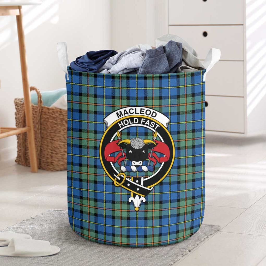 MacLeod of Harris Ancient Tartan Laundry Basket with Family Crest One Size - Tartanvibesclothing Shop