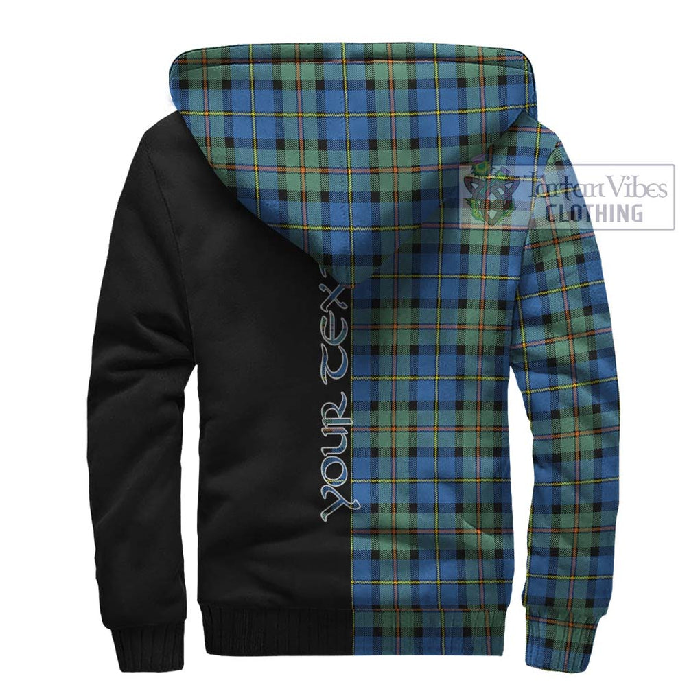 MacLeod of Harris Ancient Tartan Sherpa Hoodie with Family Crest and Half Of Me Style - Tartanvibesclothing Shop