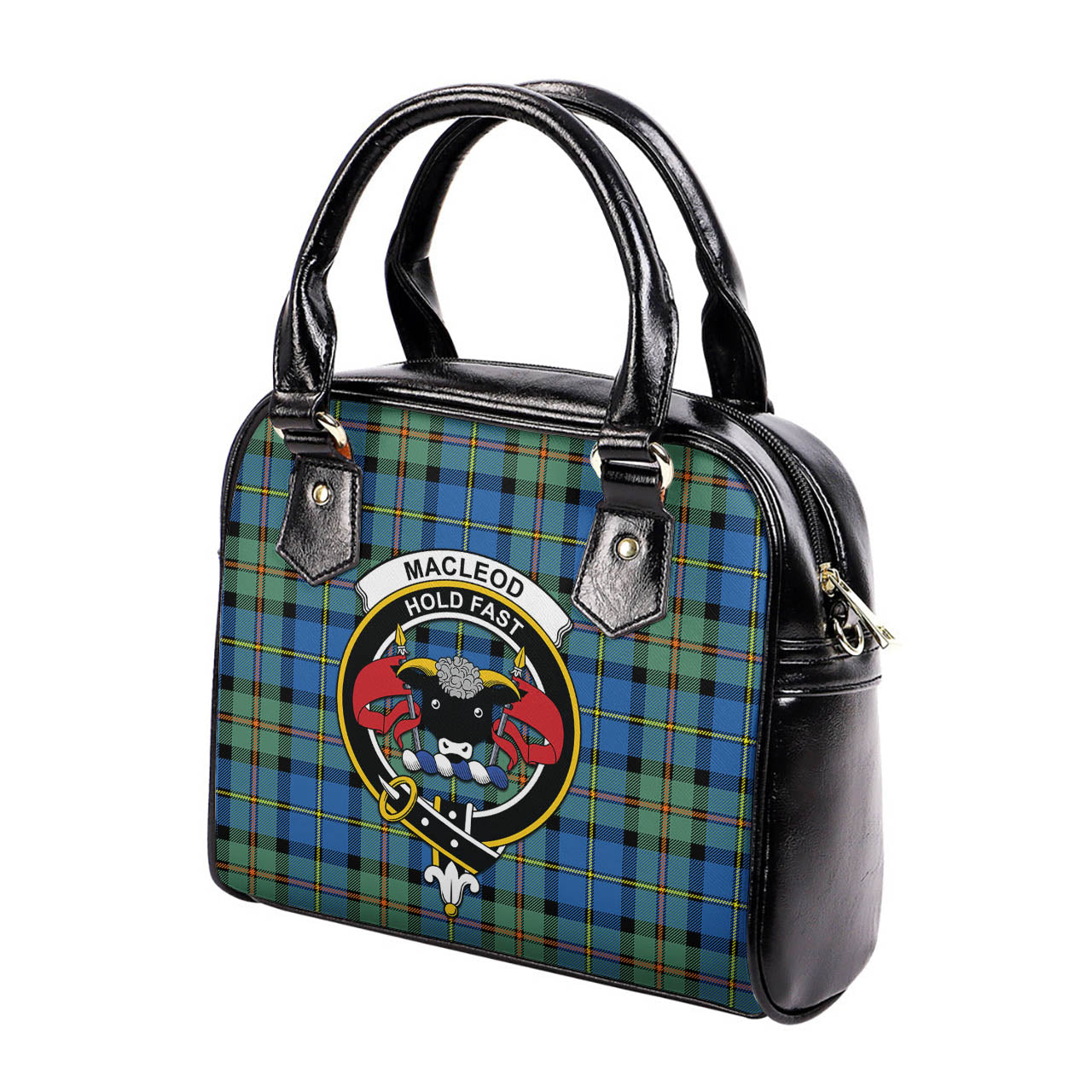 MacLeod of Harris Ancient Tartan Shoulder Handbags with Family Crest - Tartanvibesclothing