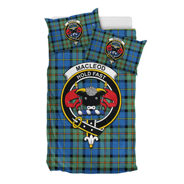 MacLeod of Harris Ancient Tartan Bedding Set with Family Crest