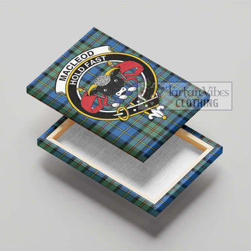 MacLeod of Harris Ancient Tartan Canvas Print Wall Art with Family Crest